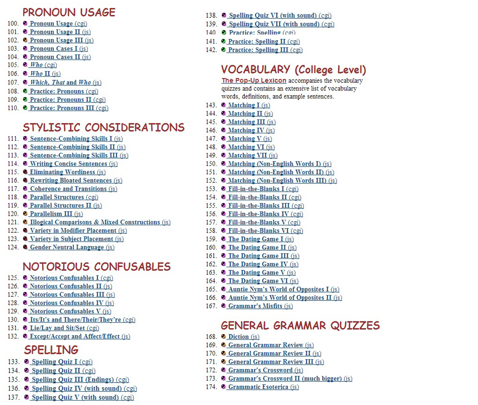 Guide to Grammar and Writing: Free English Grammar Courses Online ... Guide to Grammar and Writing: Free English Grammar Courses Online ...